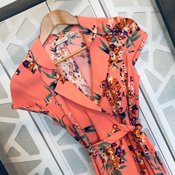 Eva Mendes NY&C Marina Floral Wrap Dress 2P (A15) - Picture 10 of 16